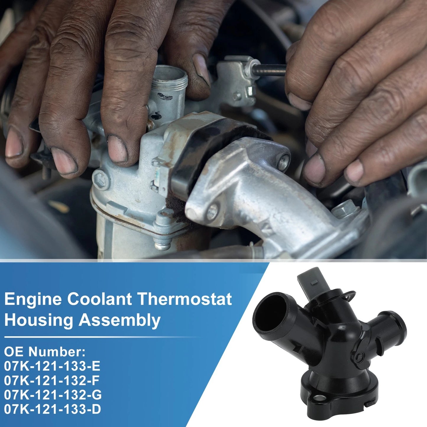 Engine Coolant Thermostat Housing Assembly for VW Beetle Golf Jetta Passat Rabbit (2000–2010)