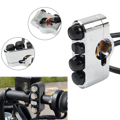 Handlebar Control Switches w/Wiring Harness for Harley Dyna Sportster