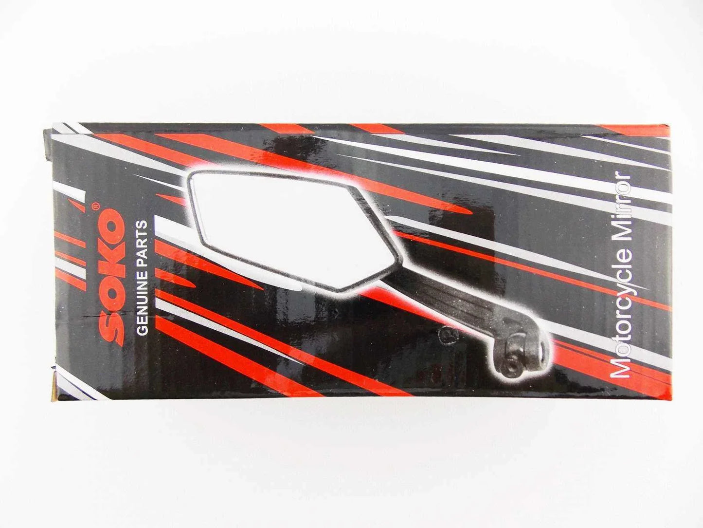 Black White Hex Soko Mirrors for Suzuki TC125 (1973-1977)