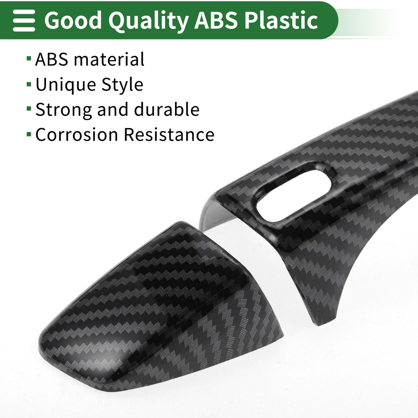 4 Door Handle Cover Trim for VW Golf (2013–2020) Carbon Fiber Black