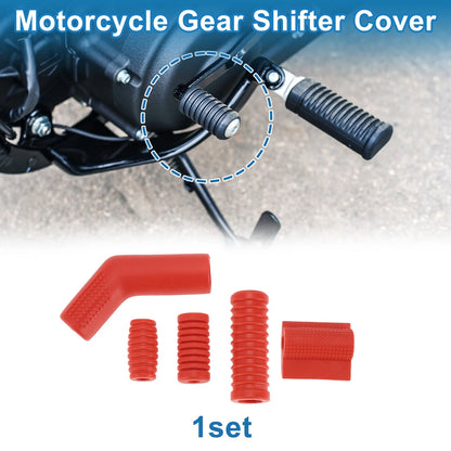 Set of 1 Universal Anti-Slip Rubber Shift Pedal Shells Red