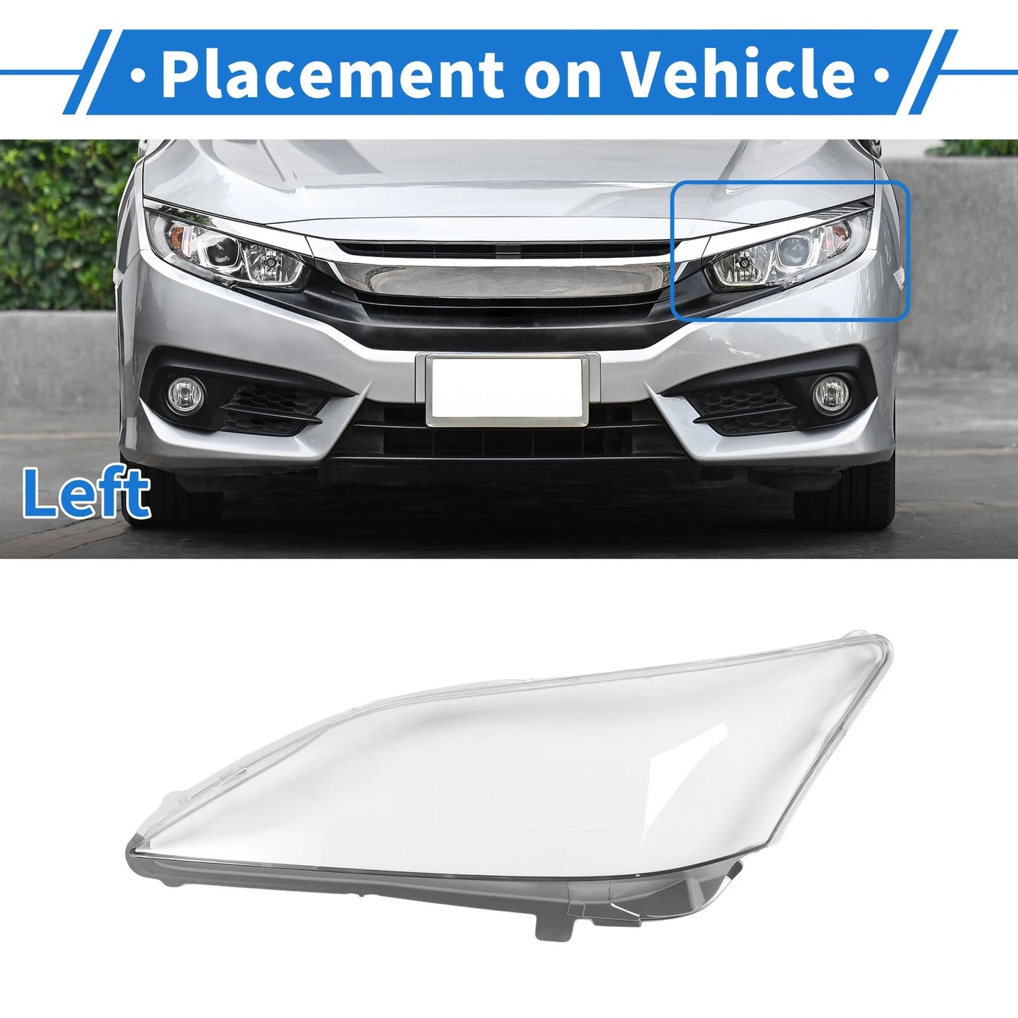 1 Pcs Headlight Lens Cover for Lexus ES350/ES240 (2009–2012)