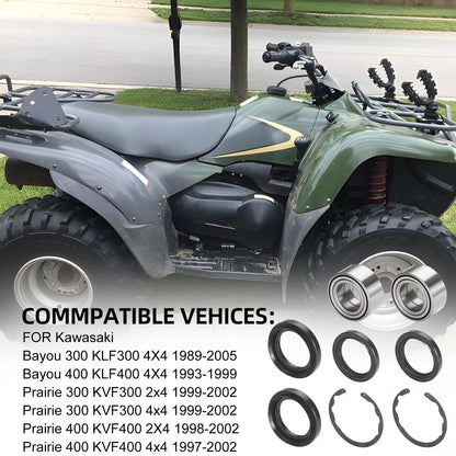 Front Wheel Bearings with Seals Kit for Kawasaki Bayou 300 400 (1990–2004)