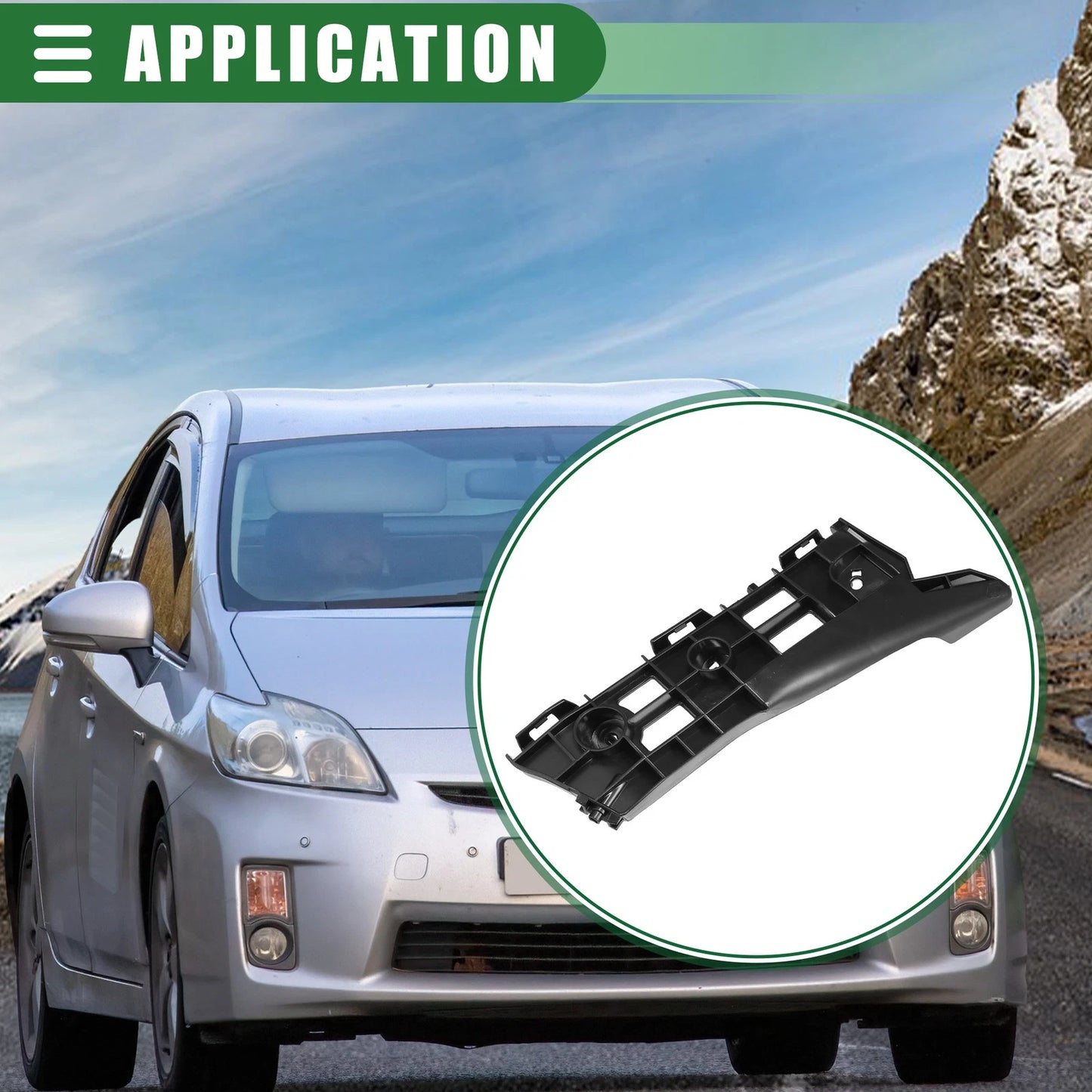 1 Pair Front Bumper Bracket for Toyota Prius (2010–2015) No. 5211647041/5211547040