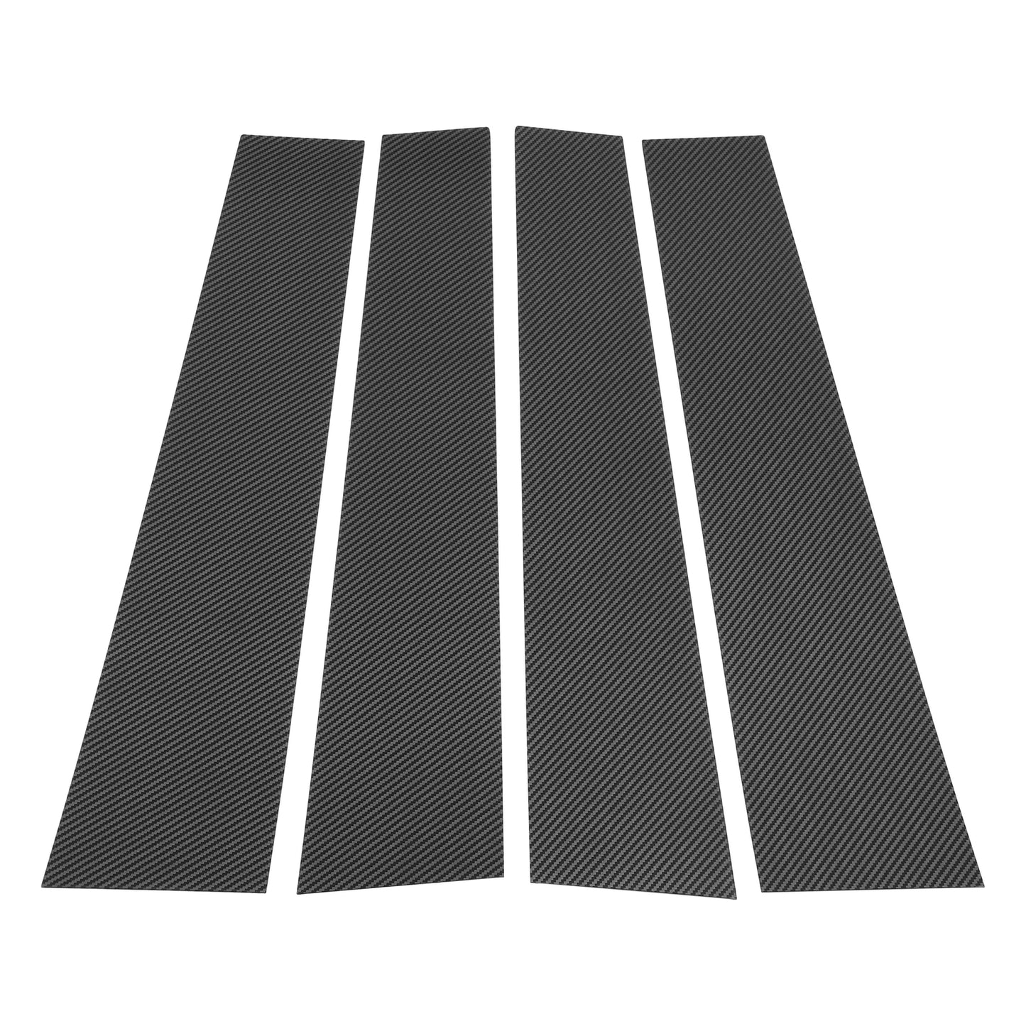 Set of 4 Pillar Window Trim for Dodge Ram (2019–2023) Carbon Fiber Black