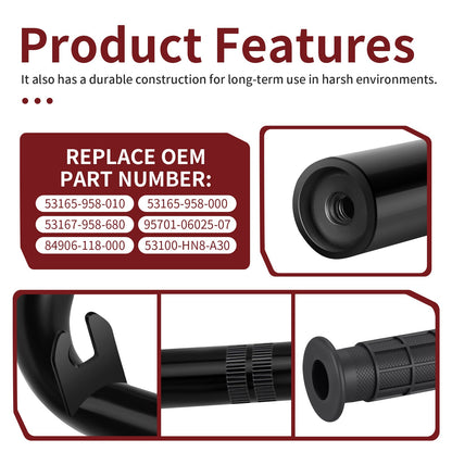 Heavy Duty Handlebar with Grips Kit for Honda Rincon 650 (2004–2005)