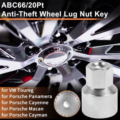 Wheel Lock Lug Nut for VW Touareg (2004–2018) - ABC66/20Pt