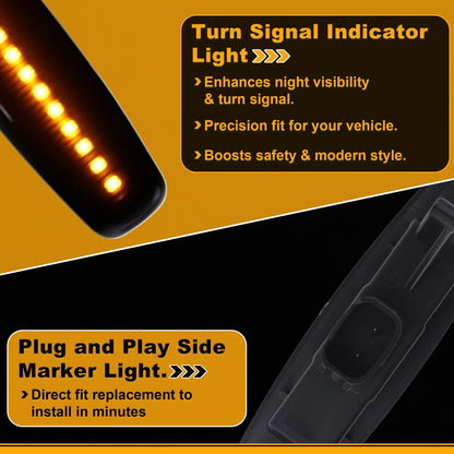 Dynamic Amber LED Side Marker Fender Light for Infiniti EX25 (2007–2013)