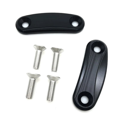 1 Pair Black Rearview Mirror Block Off Plates for Kawasaki NINJA400 (2018-2021)