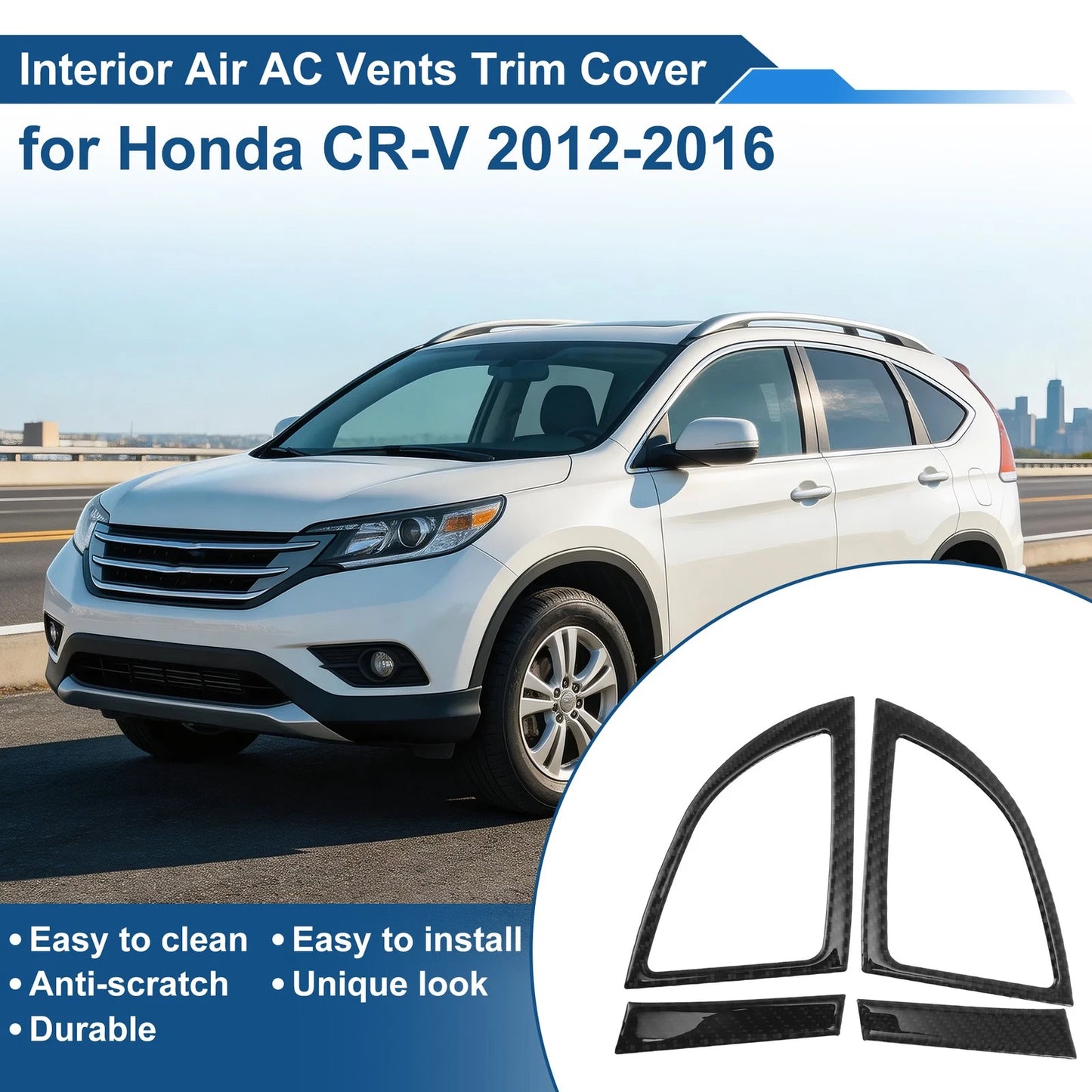 Air Condition Outlet Vent Trim Cover Frame for Honda CR-V (2012–2016)