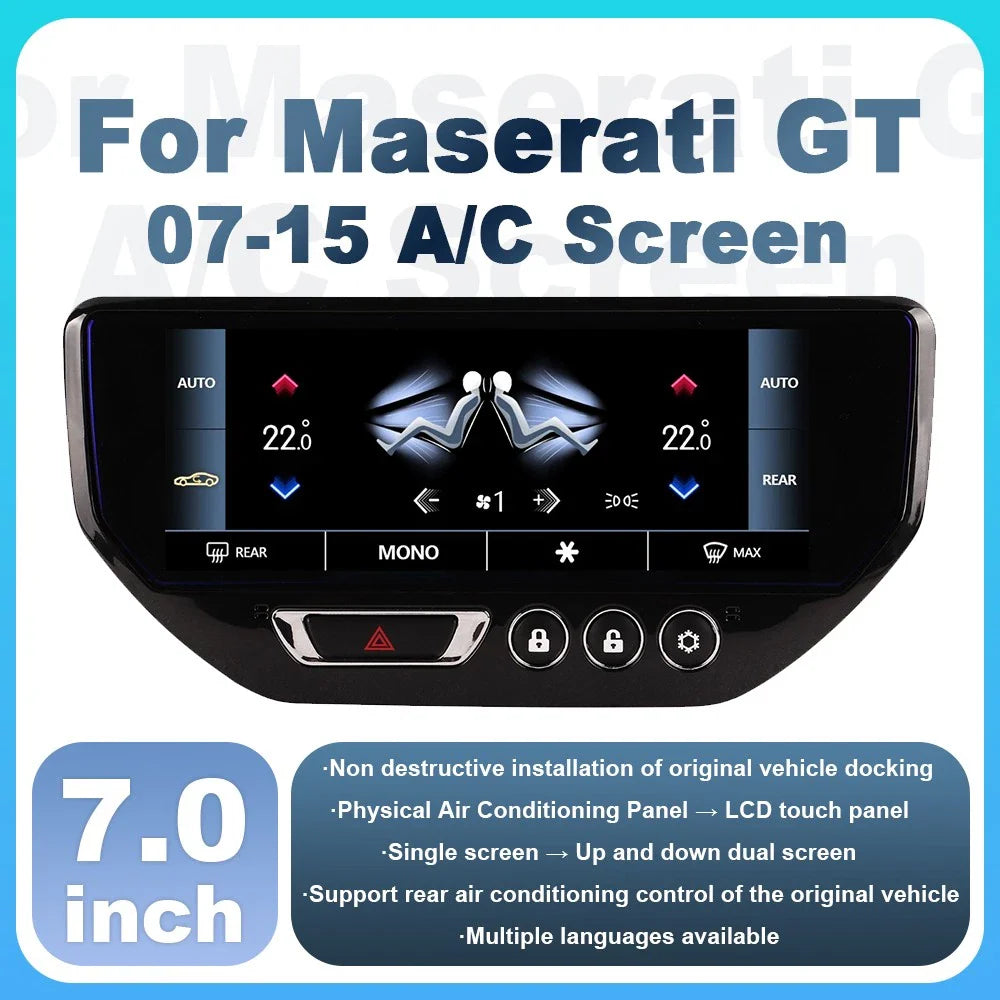 7" Climate Screen AC Control Panel for Maserati GT (2007-2019)