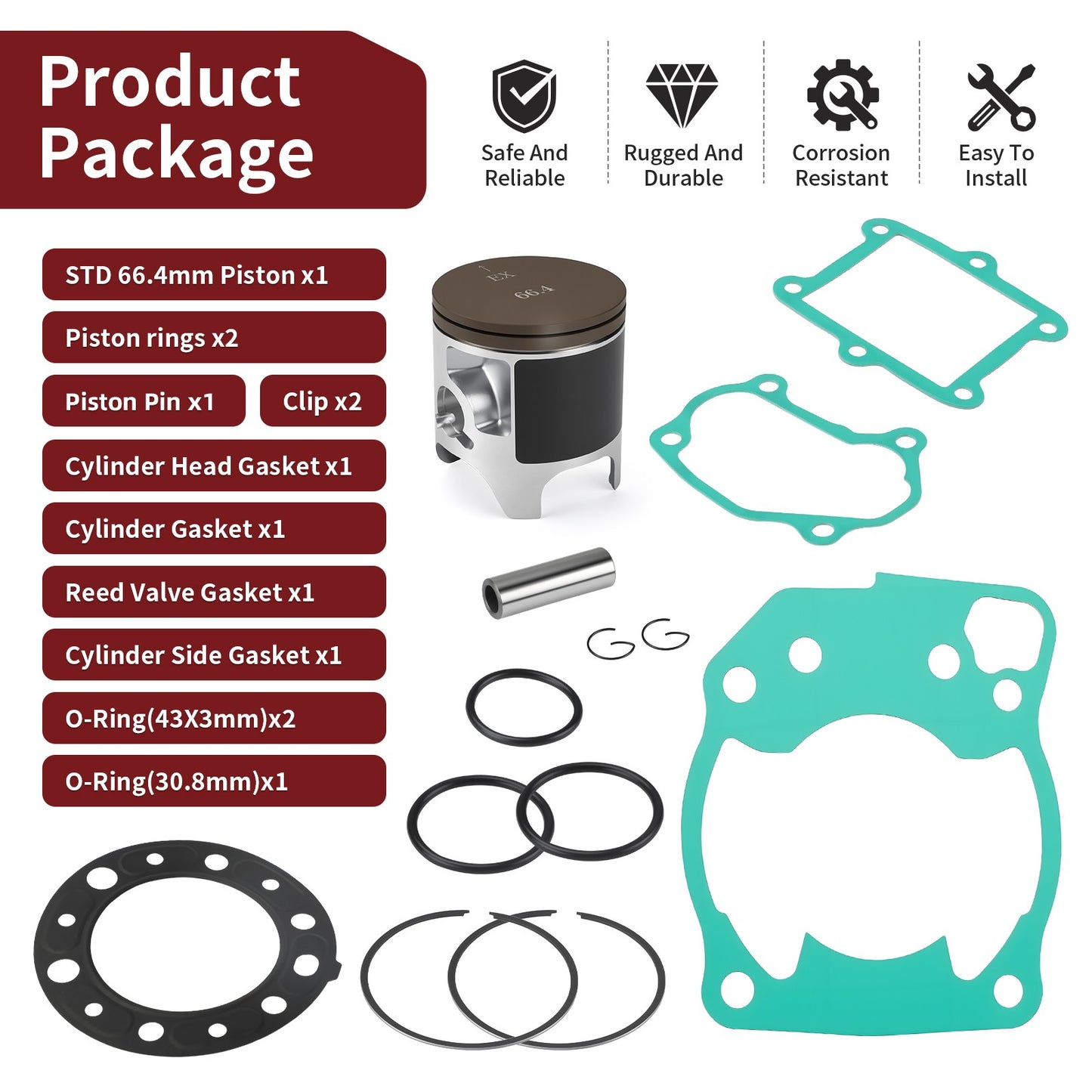 Top End Rebuild Kit for Honda CR250R (1997–2001)