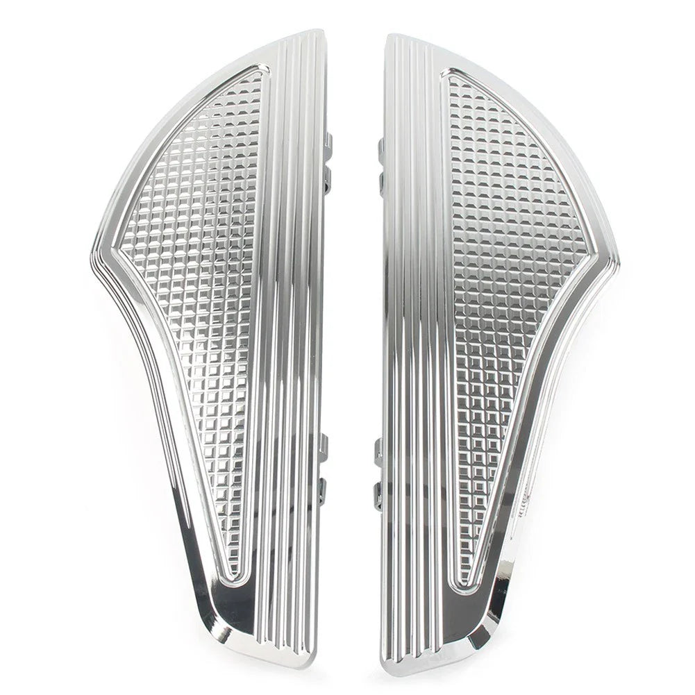 Non-Slip Front Floorboards for Harley Dyna Touring Softail Chrome