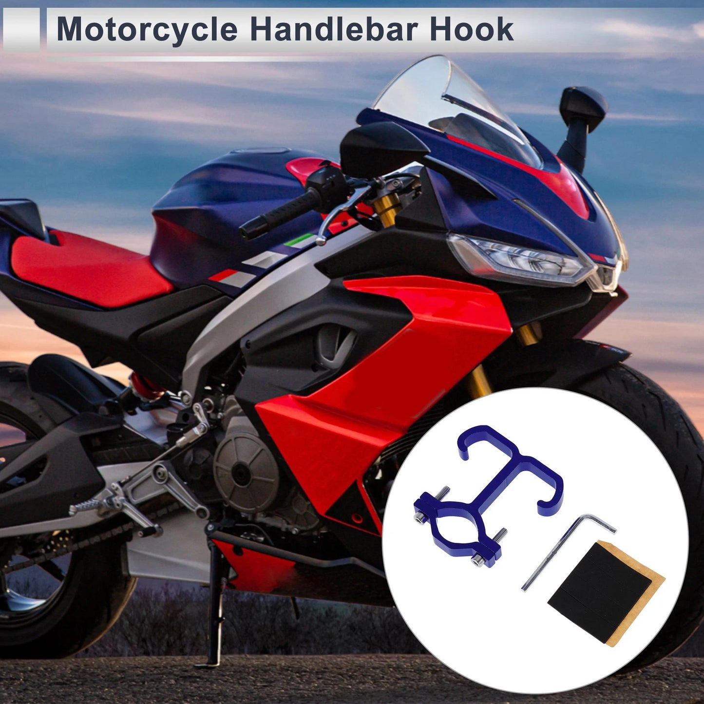 Set of 1 Aluminum Alloy Motorcycle Hanging Hook for Various Models