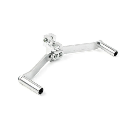 Dual Way Gear Shift Lever Footrest Pedal Shifter for Motorcycle - Silver Aluminum