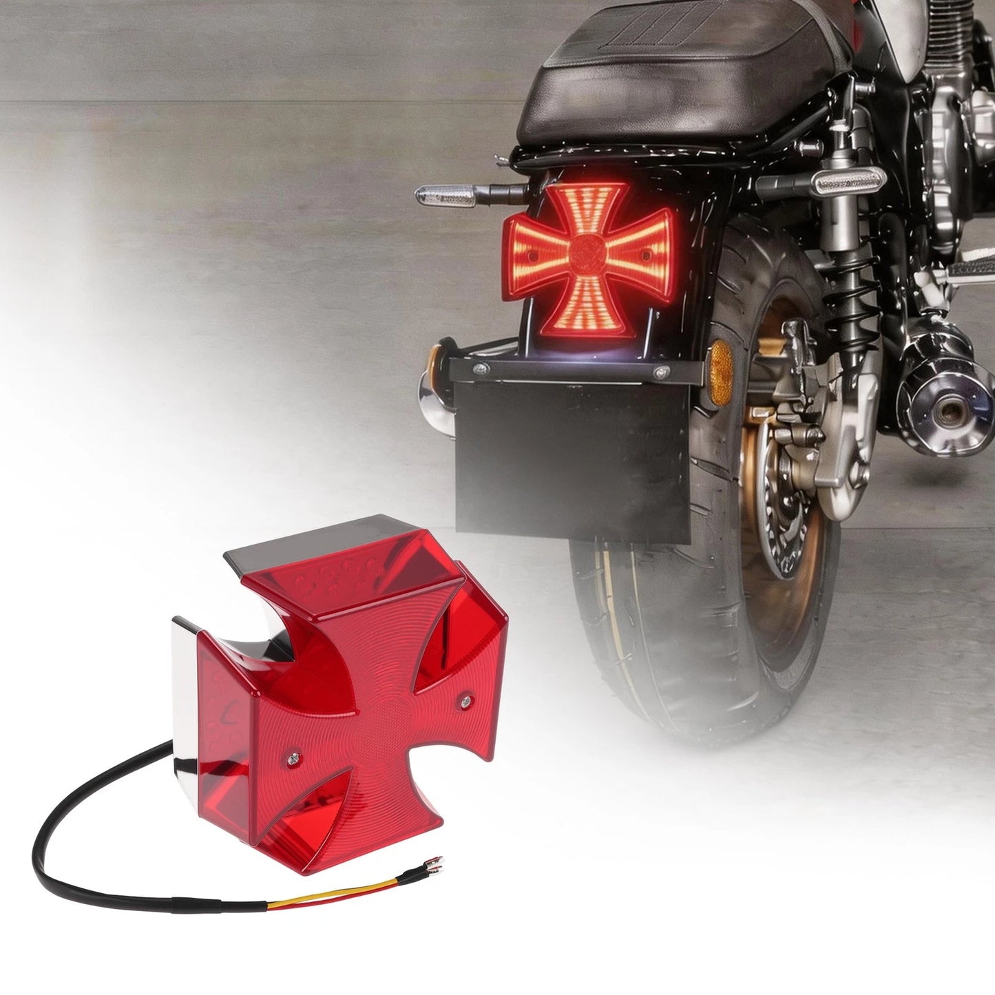 LED Motorcycle Tail Light Brake Turn Signal for Universal 12V (All Years)