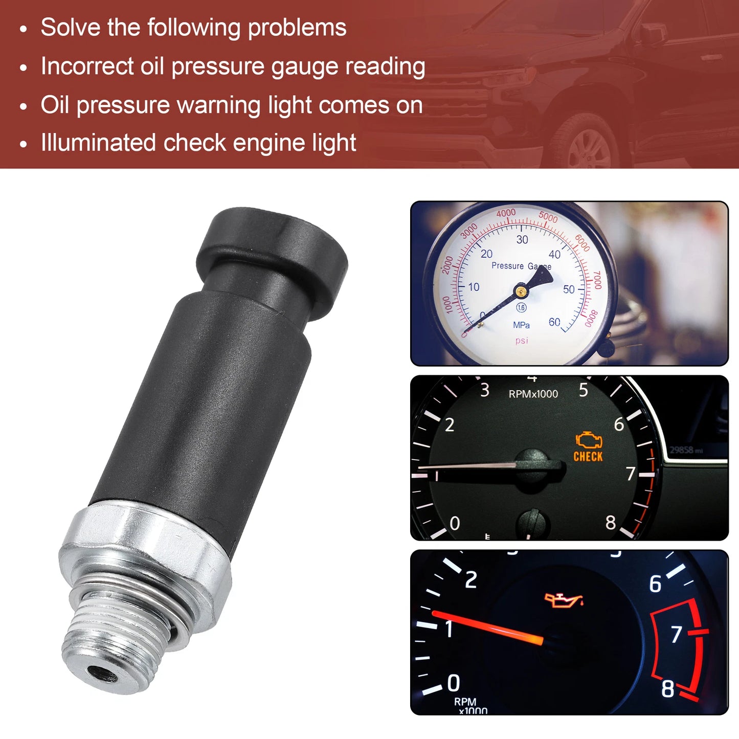 Engine Oil Pressure Sensor for Chevy (19244505)