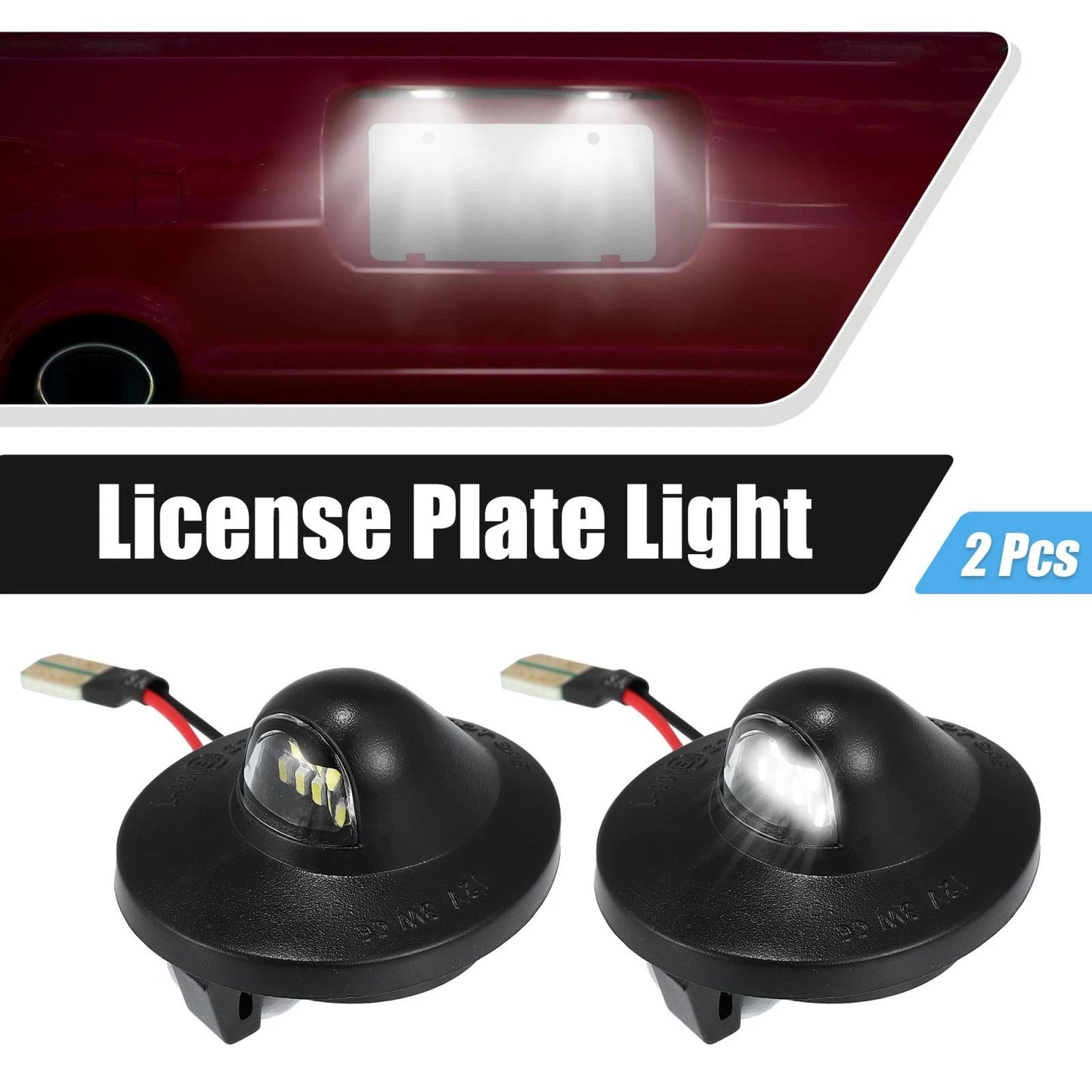 2X LED License Plate Light Tag Lamp Assembly for Ford F150 F250 F350