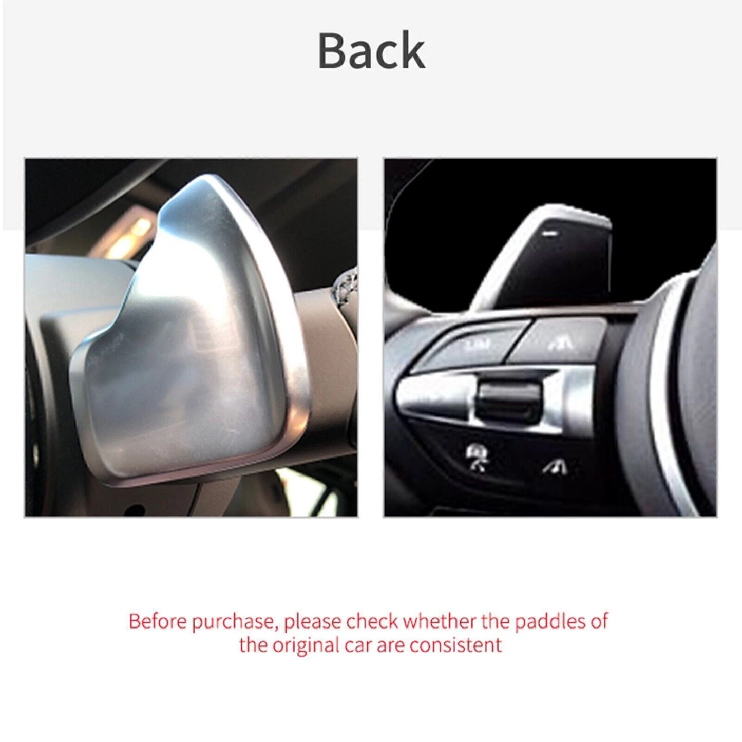 1 Pair Carbon Steering Wheel Paddle Shifters for BMW 3 Series (2006-2013)