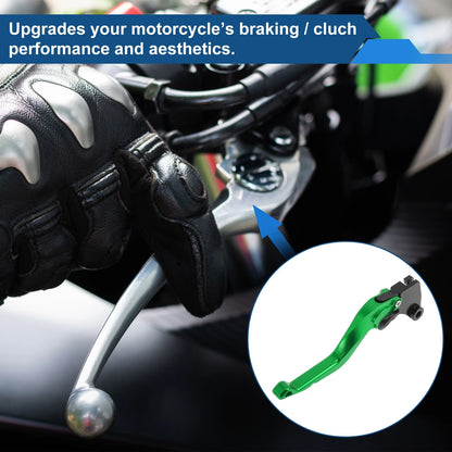Adjustable Short Brake Clutch Levers 1 Pair for Kawasaki KLX 300 (2021–2025) Green