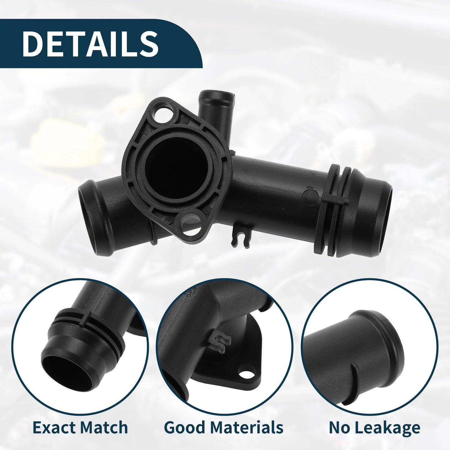 HVAC Heater Hose Connector for Audi A8 Quattro 2015–2018 No. 06E121045AN