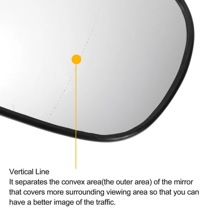 Right Side Heated White Mirror Glass for Lexus CT (2014–2020)