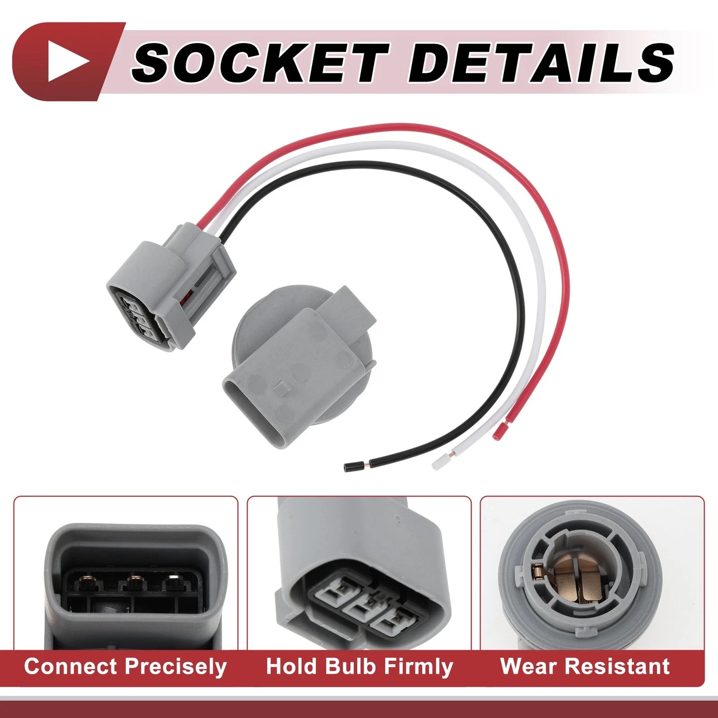 Set of 1 Front Turn Signal Light Socket Wiring for Kia Rio Rio5 (2010–2011) No. 921614D000