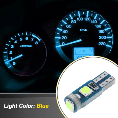 Set of 2 T5 3030 3SMD Interior LED Bulbs for Car Panel (DC 12V)