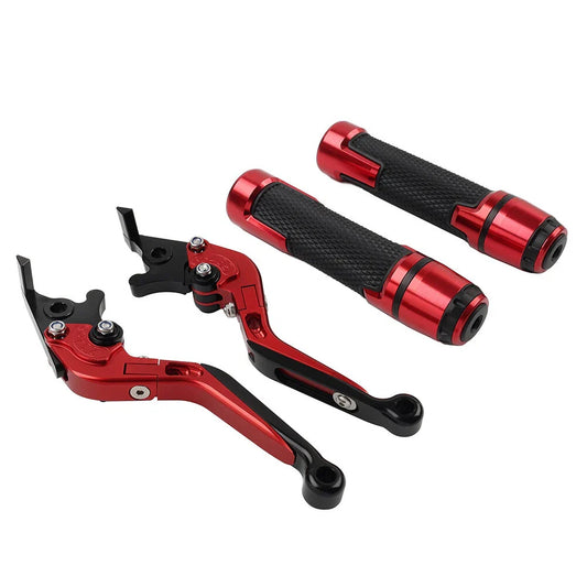 Red Extendable Brake Clutch Lever Grip Set for BMW S1000XR (2015-2021)