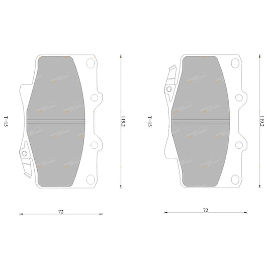 Set of 4 Bosch Front Brake Pads for Landcruiser 80 Series (1990–1998)