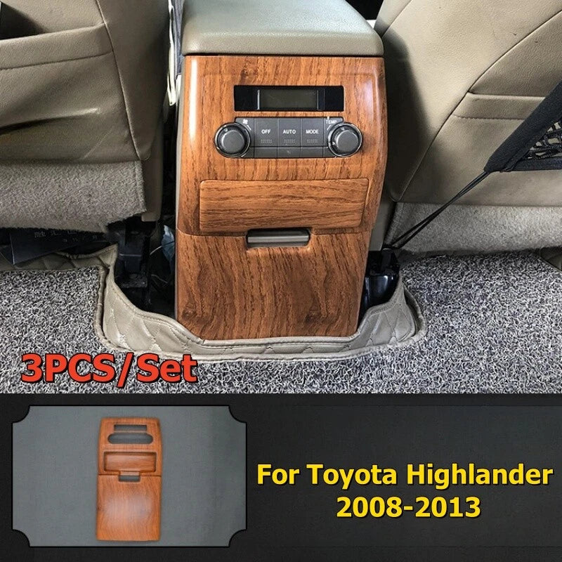 Yellow Wood Grain Panel Cover Trim for Toyota Highlander (2008–2013)