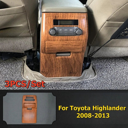 Yellow Wood Grain Panel Cover Trim for Toyota Highlander (2008–2013)