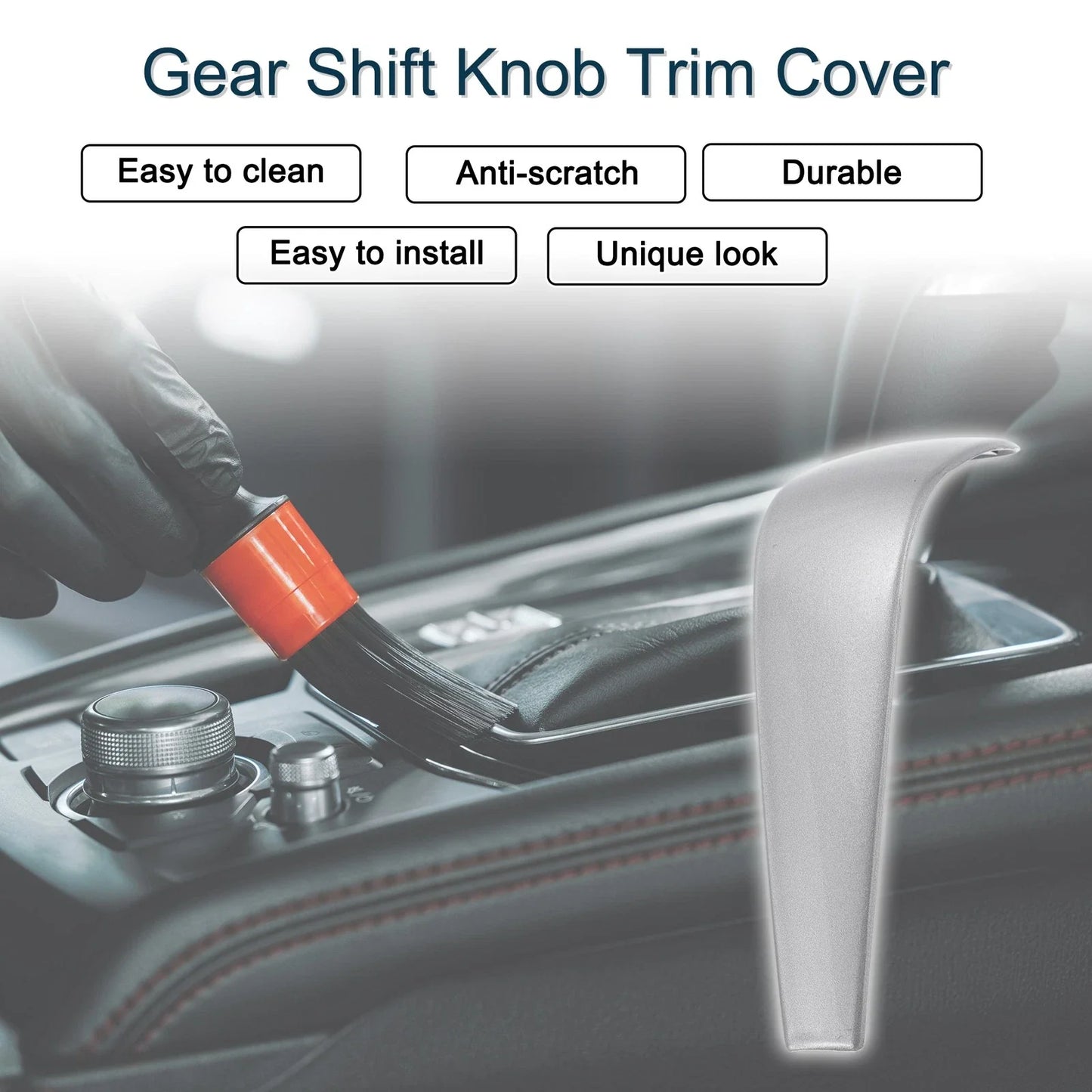 ABS Gear Shift Knob Cover Sticker for BMW 1 Series / 3 Series / Z4 / X1 (2005-2012)