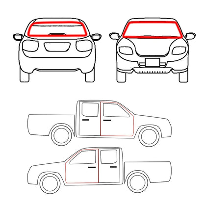 Set of 4 Weatherstrip Seals for Toyota Hilux 2D (LN80, YN90, LN106, RN110)