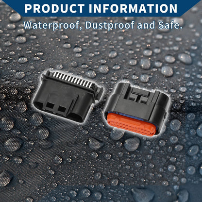 26 Pin ECU Connector Plug for Honda - Male Female Wire Terminal ()