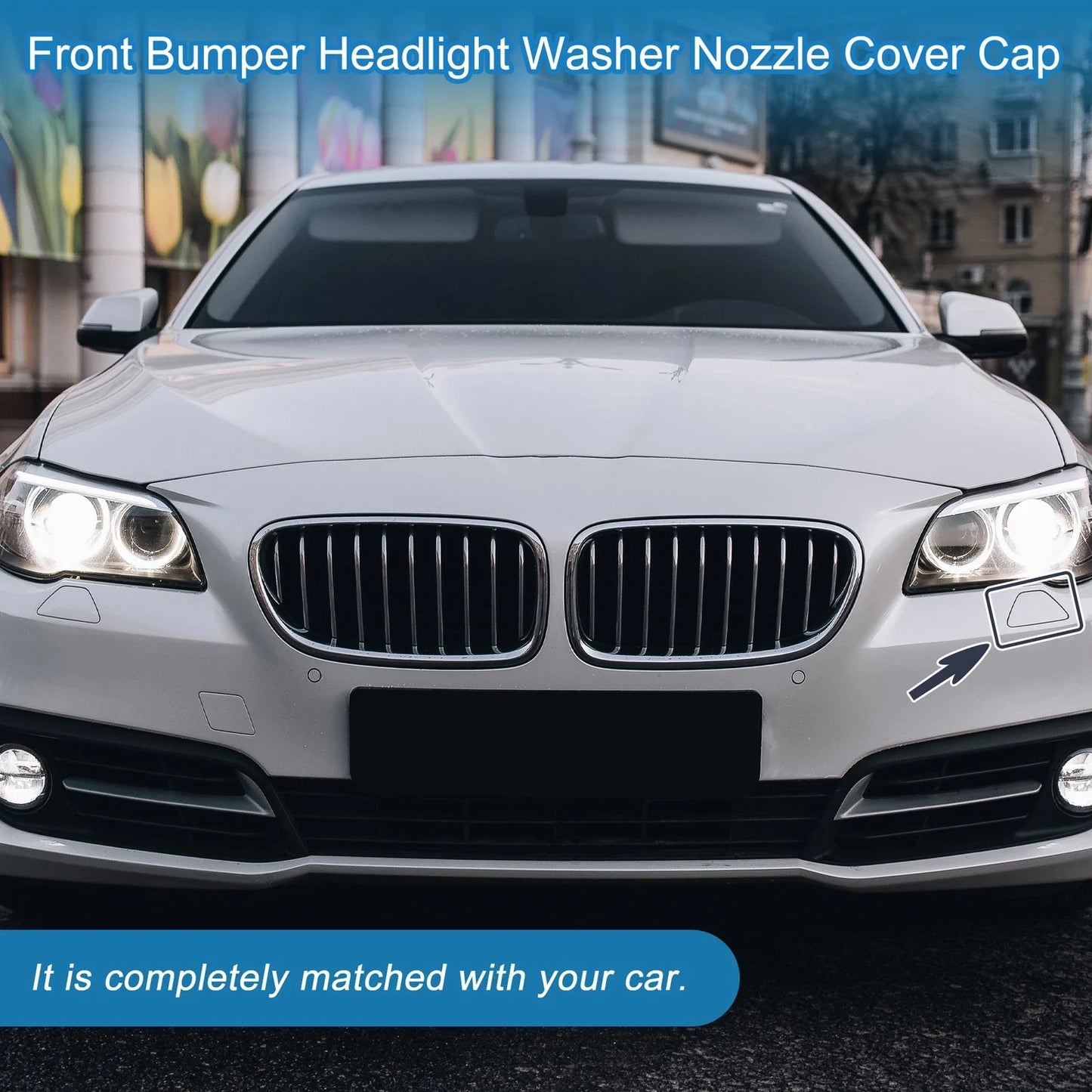 Front Left Bumper Headlight Washer Nozzle Cover Cap for BMW M5 (2013 - 2016)