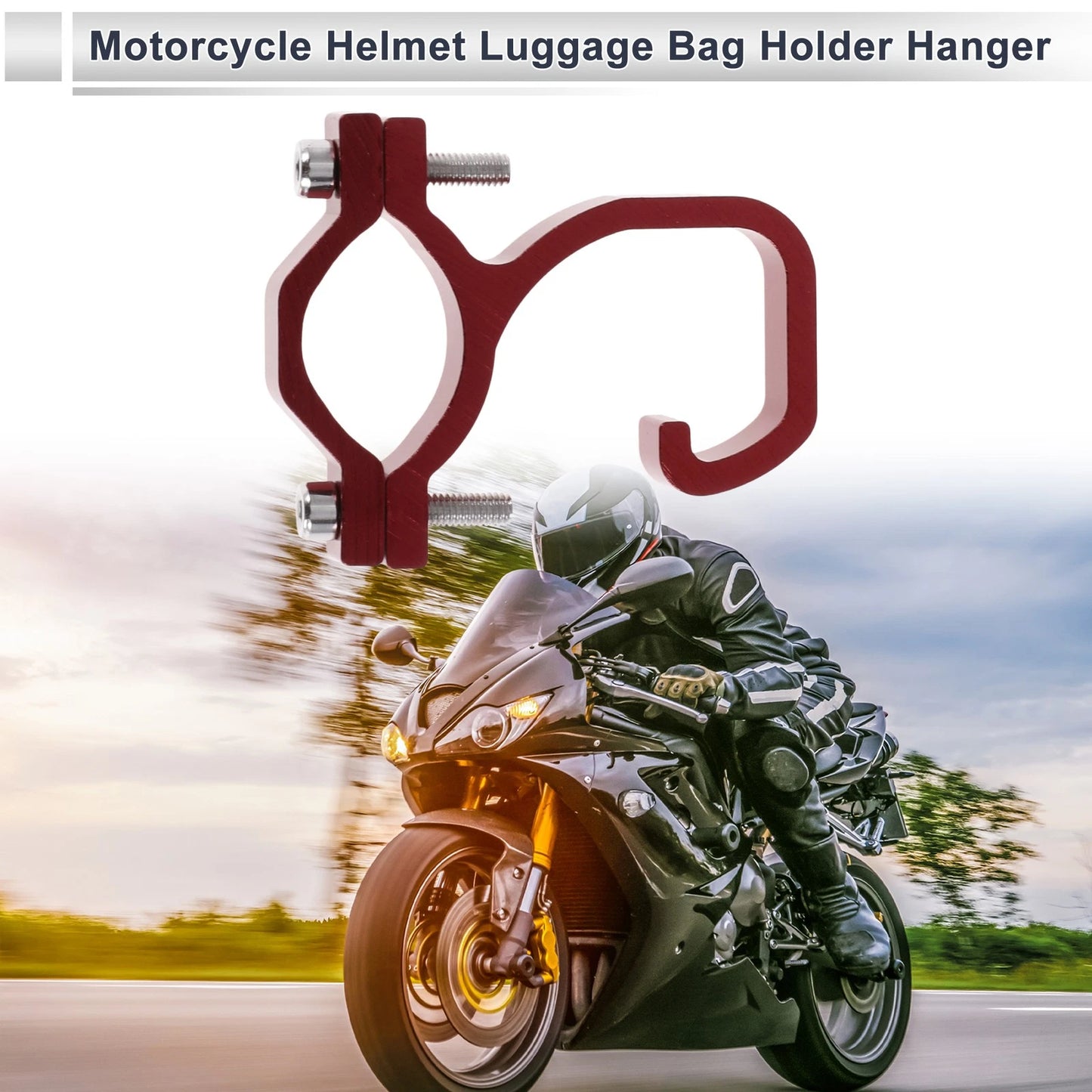 Set of 1 Arc Aluminum Alloy Motorcycle Hanging Hook for Universal Use