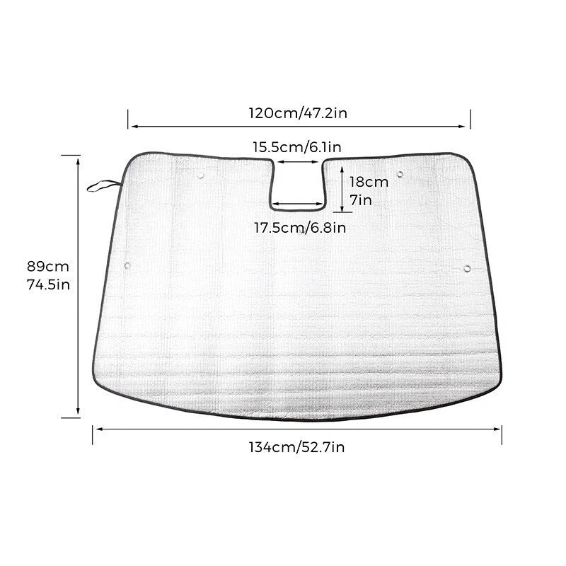 Front Sunshade Blocks UV Sun Visor Protector for Tesla Model 3 (2017–2023)