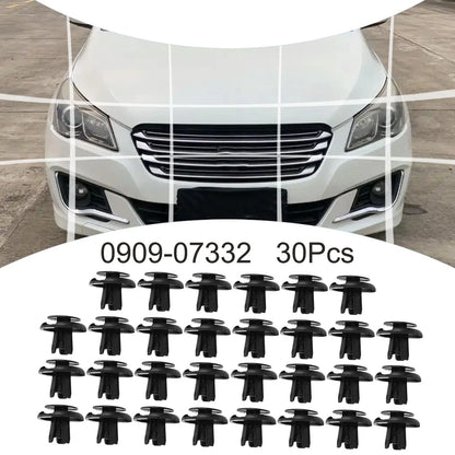 30 Black Plastic Door Panel Trim Clips for Suzuki