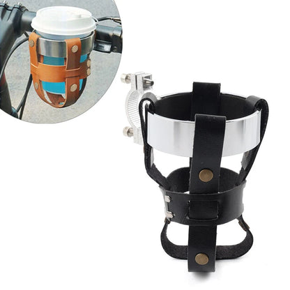 Universal Motorcycle Handlebar Cup Holder Chrome Drink Basket for Chopper