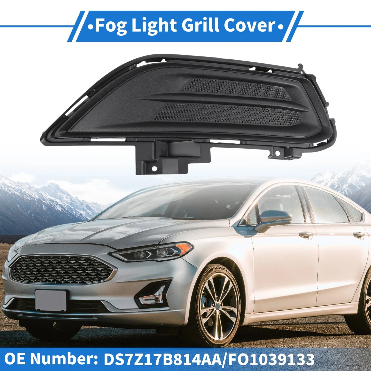 1 Pc Front Right Fog Light Grill for Ford Fusion (2013-2016)