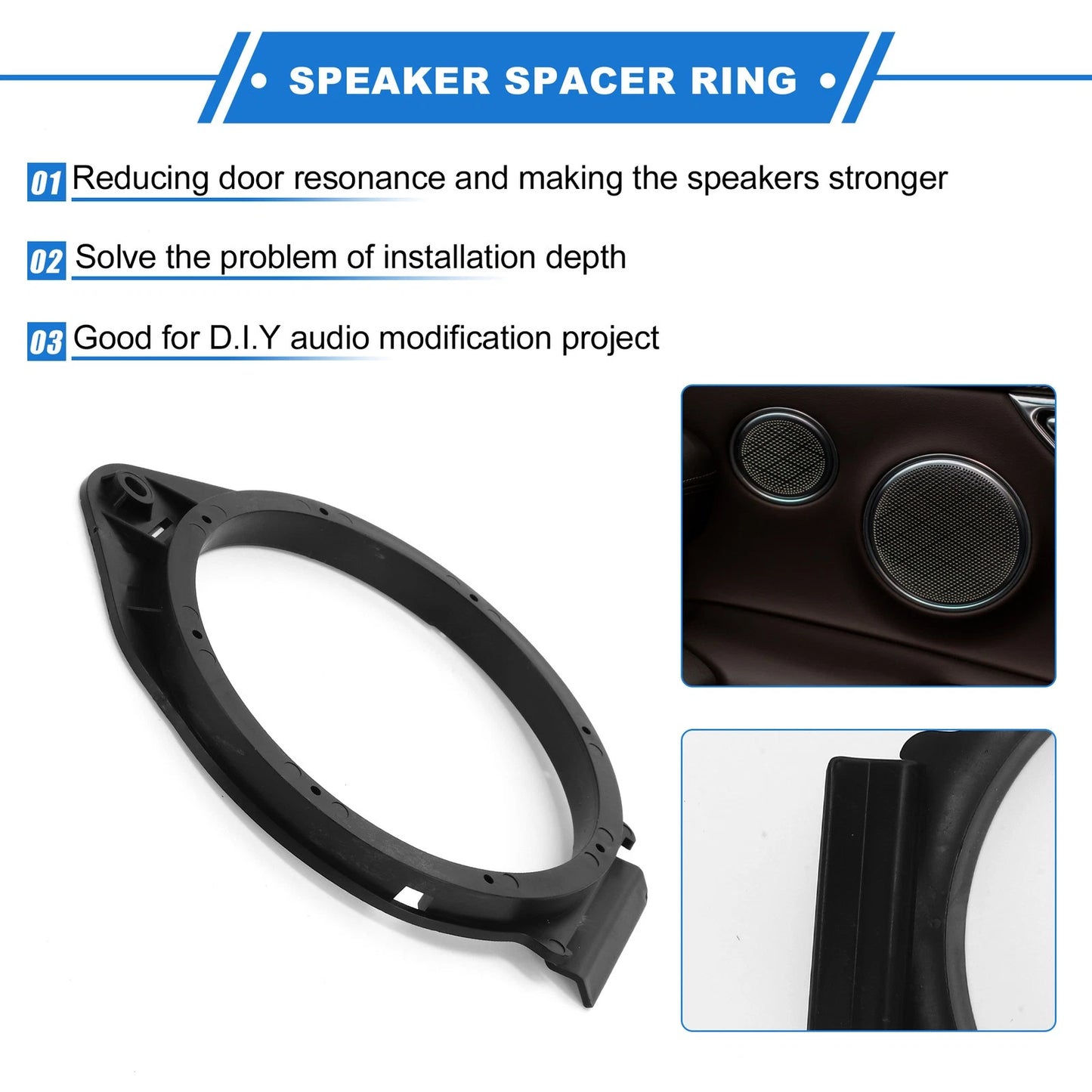 2X Speaker Spacer Ring for Skoda Toledo (6.5'' Tweeter)
