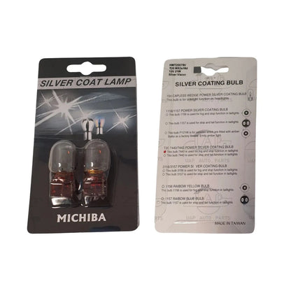 2X Amber Wedge Indicator Light Bulb for T20 WY21W (7440)