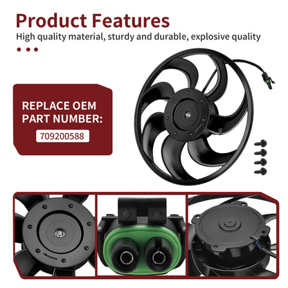 Radiator Cooling Fan for Can Am Maverick X3 Turbo (2018)