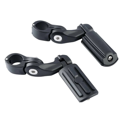 1-1/4" Matte Short Angled Highway Engine Guard Footpegs for Harley