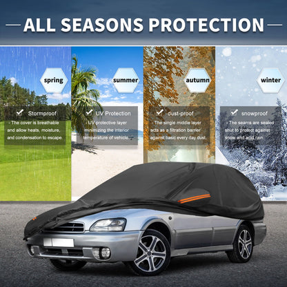 Car Cover with Left Side Door Zipper for Subaru Legacy Wagon