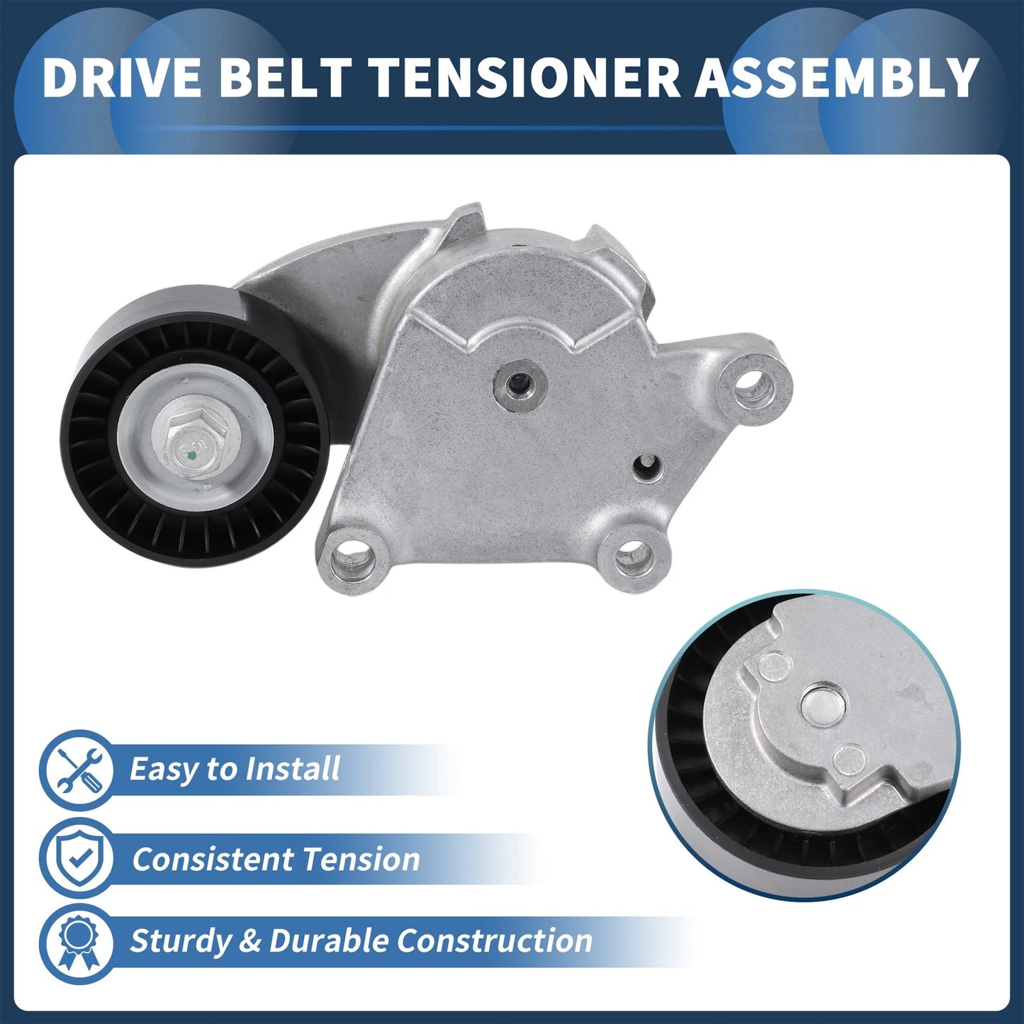 Belt Tensioner for Citroen C1 (2005–2014) No. 9640053280/5751F9 Metal
