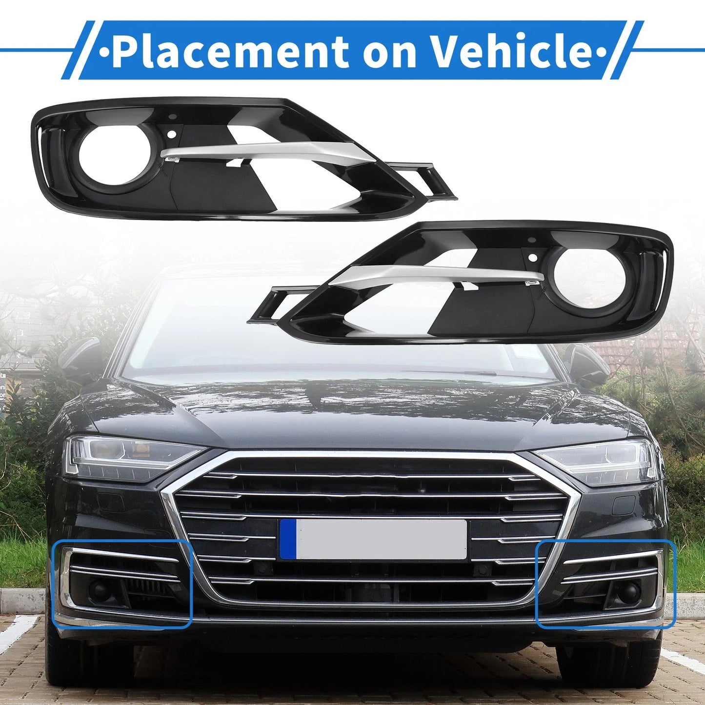 1 Set Front Left/Right Fog Light Grill for BMW 3 Series