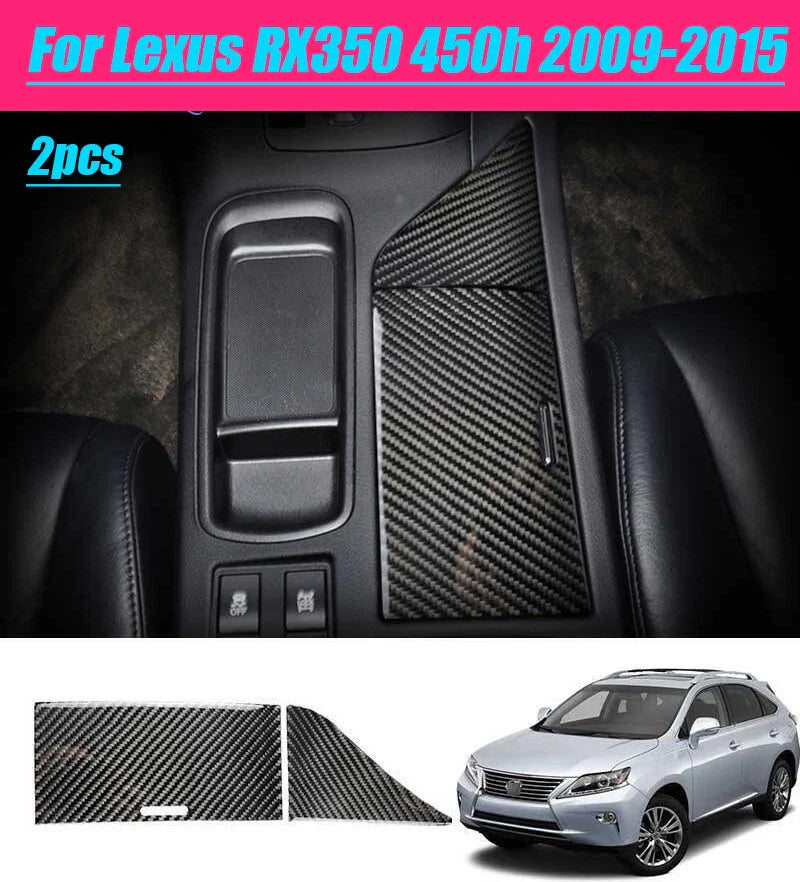 Carbon Fiber Center Console Water Cup Cover for Lexus RX350 450h (2009–2015)
