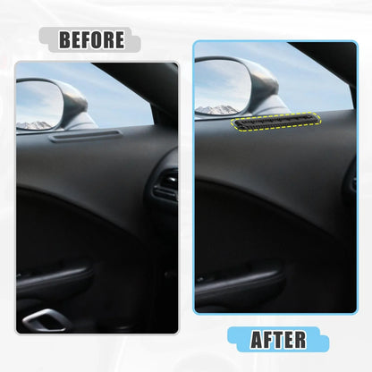 2 x Carbon Fiber Pattern Door AC Outlet Vent Covers for Dodge Challenger (2015-2019)